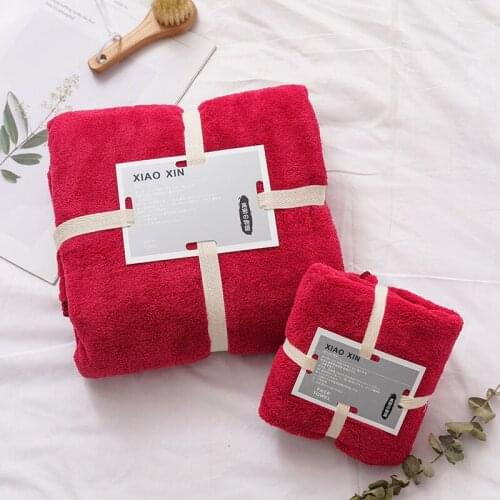 Soft Comfortable Bathroom Towel Set High density coral fleece 2 piece bath towel set for Adults Face Towel Bath Towel Set