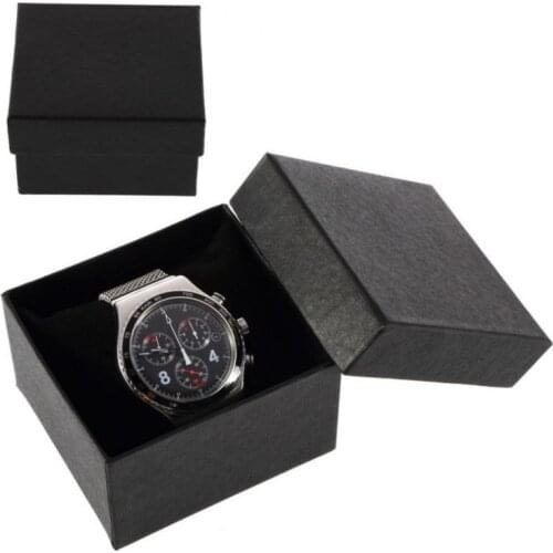Watch Box Gifts Bags Display Jewelry Storage Case Present Box For Watches Gifts Square Boxes Event Party Festive Supplies Black