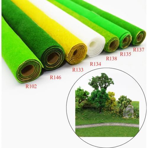 0.5x2.5m Scale 2pcs HO O N Model Carpet Grass Mat For Architectural Making Scenery Train Building Road Landscape Layout Diorama