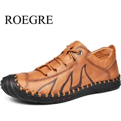 New Summer Soft Mens Casual Shoes Breathable Leather Handmade Loafers Brand Men Shoes Flat Moccasins Men Sneakers Size 38-48