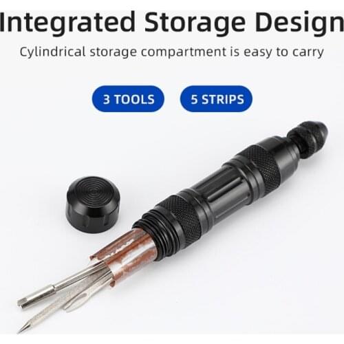 Bicycle Tubeless Tire Repair Kit Set Tire Drill Rubber Strips Tyre Puncture Sealant Repair Tools Plug Universal Cycling new