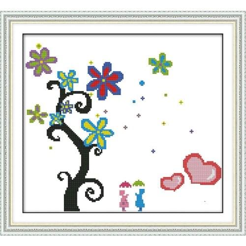Magic Tree cross stitch kit cartoon Aida count 14ct 11ct 100% printed embroidery DIY handmade needlework wall home decor