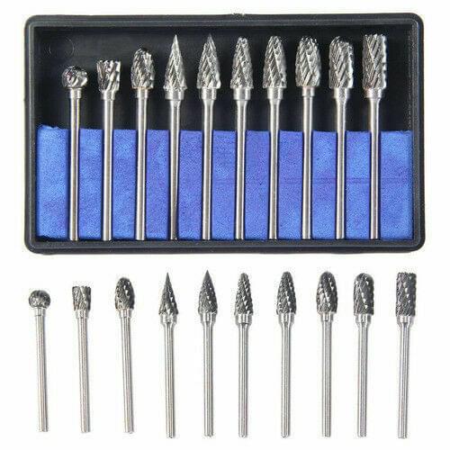 New 10PCS 3x6mm Tungsten Steel Solid Carbide Burrs Rotary Micro Drill Bit Tool Home Woodworking Grinder Carving Bit Tool