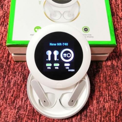 NR-550 NR-740 Upload private photos Wireless Charging LED Power Display TWS Bluetooth 5.1 Earphones Wireless Headphone Earbuds