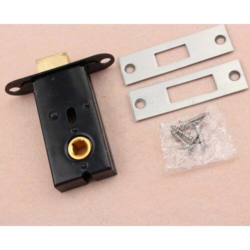 RML-29 Toilet indicator Small Black Copper Square drive lock body Public Health Partition Door Lock Tongue accessories