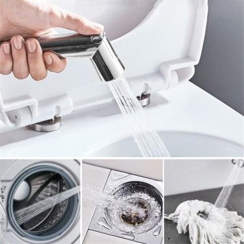 Silver Bidet Spray Gun Can Clean Adjustable Pressurized Toilet Bidet Toilet Bathroom Hand-Held Bidet Sprayer