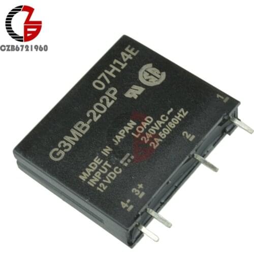 G3MB-202P DC-AC PCB SSR In 12VDC AC 2A Out 240V Solid State Relay Module S