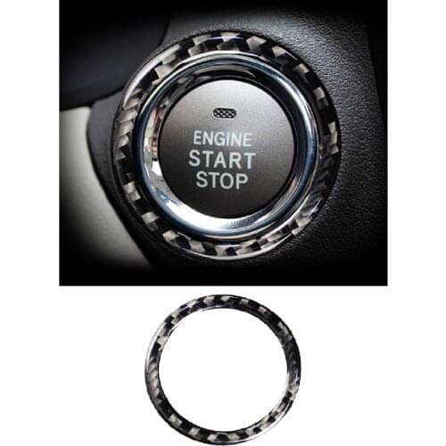 Carbon Fiber Car Interior Acceeories Engine Start Stop Ignition Key Ring Stickers Fit For LEXUS IS250 300 350 2006-12