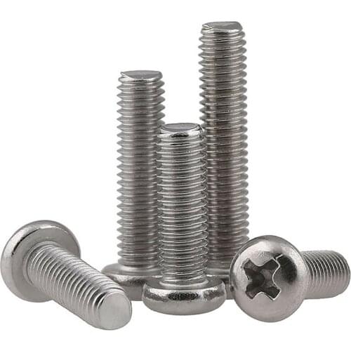 Round Head Screws A2 Stainless Phillips Pan Screw M6 M8 M10