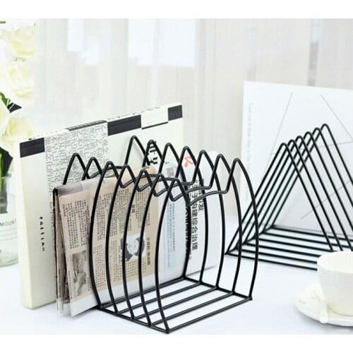 1PC Simple Wrought Iron Bookshelf Desktop Storage Holder DIY Children Room Decoration Ornaments