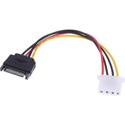 1pc SATA TO IDE Power Cable 15 Pin SATA Male to Molex IDE 4 Pin Female Cable Adapter Hot sale