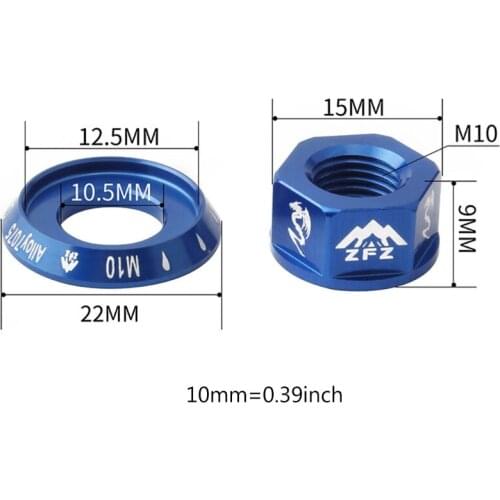 1pc Bike M10 Hub Nut Aluminum Alloy Bolt Flange Front Wheel Rear Wheel Screw Dropship