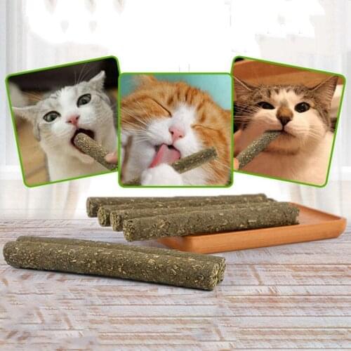 2pcs Pure Natural Catnip Pet Cat Molar Toothpaste Stick Cat Mint Molar Stick Snacks Sticks Pet Cleaning Teeth Cats Toy
