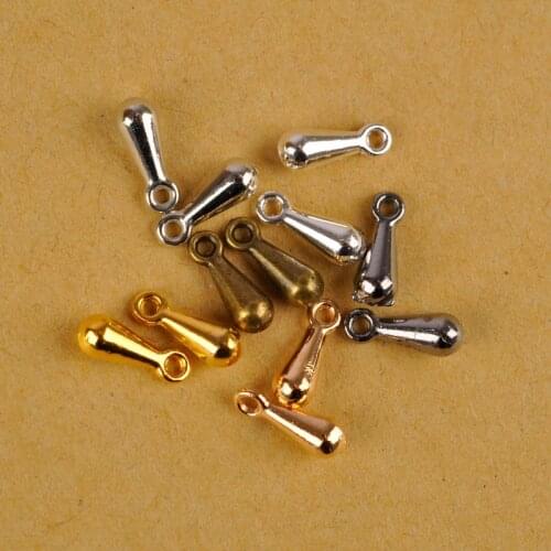 2000Pcs 2*7 3*9mm Extender Chain Pendant Water Drop End Beads For DIY Jewelry Making Accessories