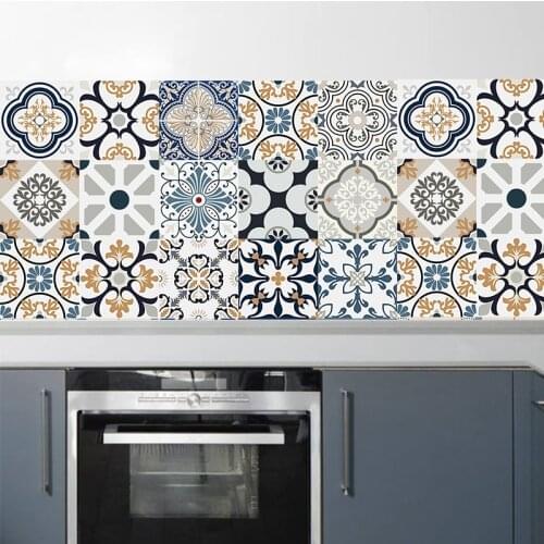 20x100cm kitchen wall tile stickers waterproof Decoration Art Mural Bathroom Waist Line Vinyl Wall Decals Moroccan