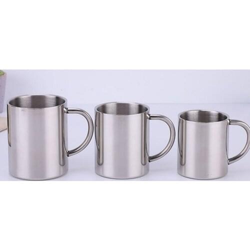220/300/400 ML Double wall stainless steel coffee cup Mugs portable Thermo travel mug coffee jug milk tea cups Office water cups