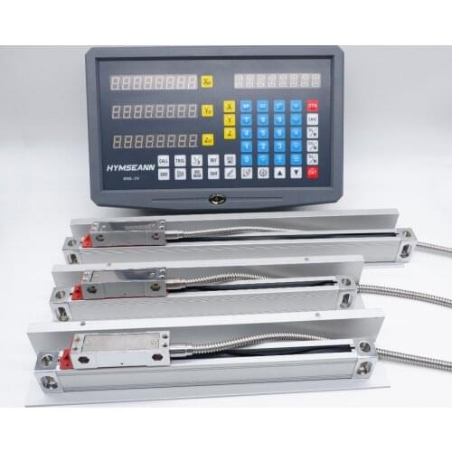 3 Axis DRO Digital Readout SNS-3V New Colour Panel And 3 Pieces 0.005mm TTL EIA-422-A Digital Linear Glass Scale Encoder Sensor