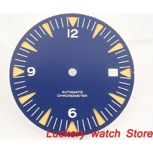 31mm blue watch Dial fit Miyota 8215,Mingzhu DG2813,ETA2824 2836 movement-BP23