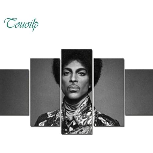 5pcs 5D Diy Diamond Cross Diamond Rhinestone round&square Diamond Mosaic Handsome singer Prince purple rain Pattern Home Decor