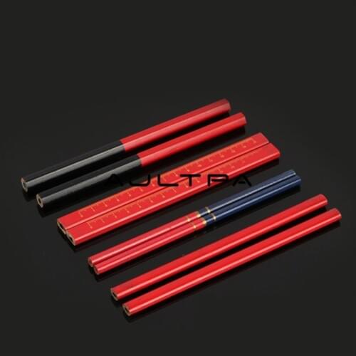 500Pcs 4 Style 175mm Carpenters Pencils Black Lead For DIY Builders Joiners Woodworking