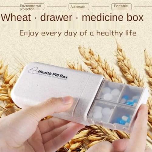 7Days Weekly Travel Pill Box Automatic Pull Type Medicine Holder Tablet Storage Case Mini Container Dispenser Organizer Portable