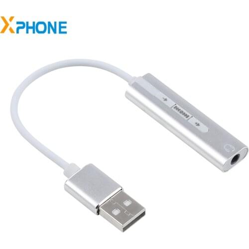 Aluminum Shell 3.5mm Jack External USB Sound Card HIFI Magic Voice 7.1 Channel Adapter Free Drive for Computer Desktop Speaker