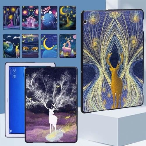 Tablet Case for Huawei MediaPad M5 Lite 10.1"/M5 10.8"/T5 10 10.1"/MediaPad T3 8.0"/T3 10 9.6" Anti-Fall Plastic Back Shell