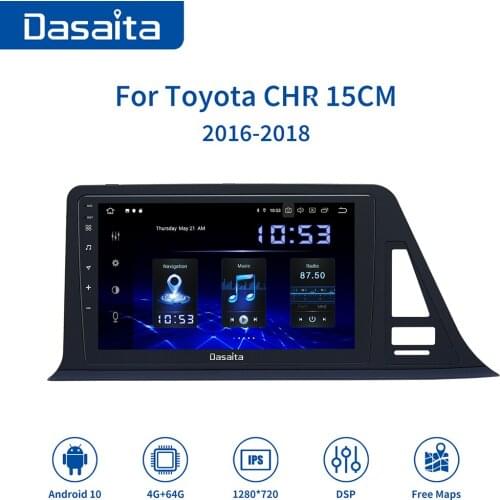 Dasaita Android 10 Car Multimedia DVD Stereo Radio Player GPS Navigation Carplay Auto for Toyota CHR(2016-2018) 2 din