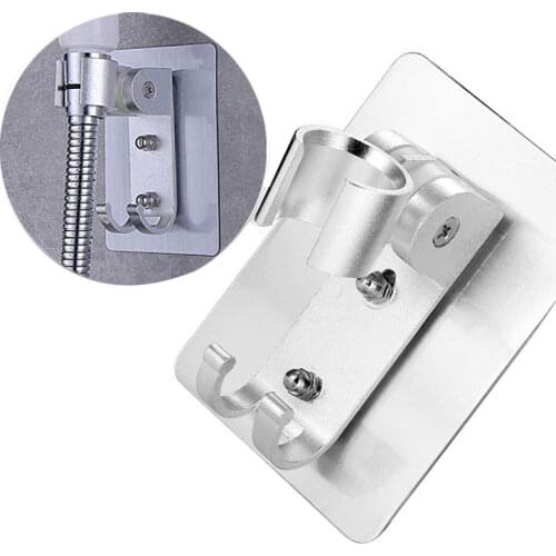 No drill traceless Shower bracket Adjustable Self-adhesive showerhead Holder hook Rustproof Aluminum Bathroom Accessory