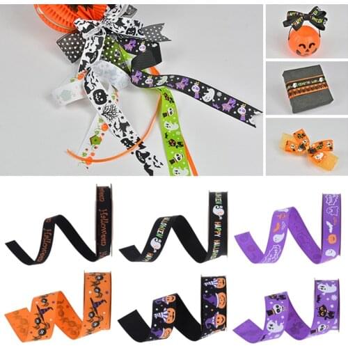 DIY Halloween Ribbon Cartoon Gift Sewing Birthday Wedding Party Dress Decoration Size 10 Natural Hat Ribbon Handmade Bow