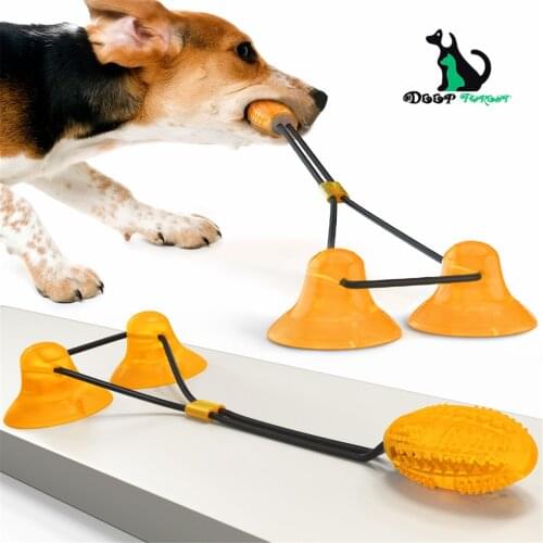 Double Suction Sucker Rope Horse Dog, Large Dog Toy Molar Bite-resistant Ball Interactive Training Toys Bite Toys 320g DT-002