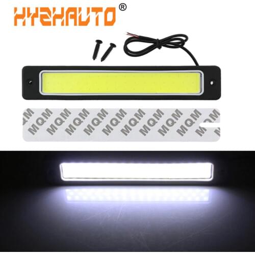 HYZHAUTO 1Pcs 19cm COB LED Daytime Running Light Waterproof Flexible LED Strip Lights Car DRL Driving/Trunk Lamp White 12V