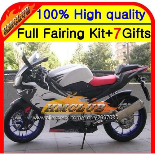 Body For Aprilia RS125 2006 2008 2009 2010 2011 6HM90 Black white RS 125 06-11 RSV125 RS4 125 06 07 08 09 10 11 Fairing Red