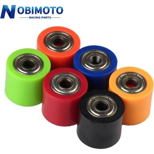 Motorcycle Chain Roller Slider Guide Pulley Wheel Inner Diameter 8mm 10mm For Most Of Dirt Pit Bikes Enduro Motocross