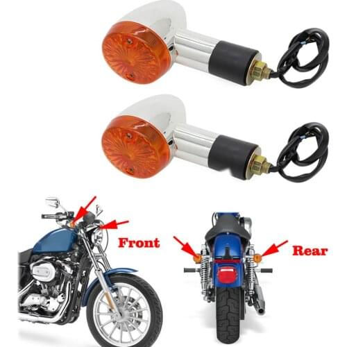 Motorcycle Amber Front Rear Turn Signal Indicator Light Taillight For Harley Sportster XL883 XL1200 883 1200 XL 1992 - 2016