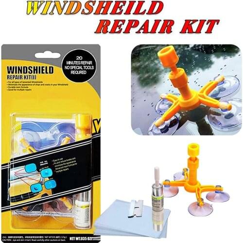Car Windshield Repair Kit - Nano Windshield Repair Resin Tool for Fix Auto Glass Windshield Crack Chip Scratch Polish