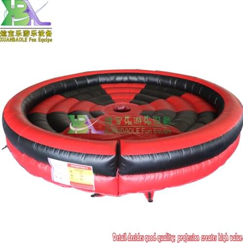 Mini indoor inflatable pulling rodeo bull for children interactive sport game