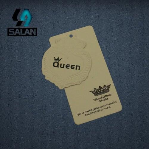 Wholesale Customize Letters Logo in Font Hang tag Logo Garment Label with free string customized Hang tags GT005