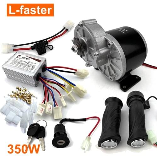 24V36V 350W Electric Motor + Controller + Twist Throttle Electric Bike Brush DC Motor Electric Scooter Motor kit Easy DIY Ebike