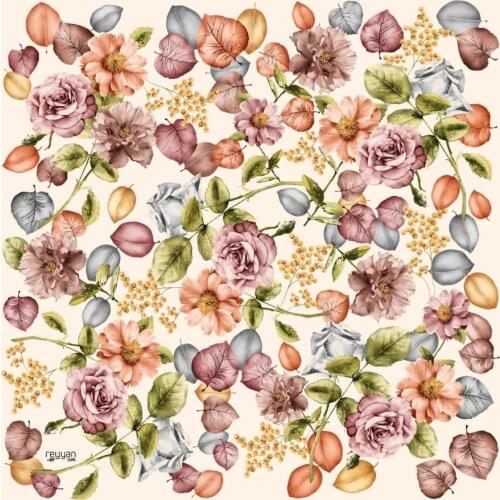 REYYAN SILK TEXTURED OYALIK WRITING-15302-RENK-24