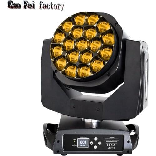 Beam Moving Head 19X15W Bee Eyes Stage Lights With 1By1 Dmx Control Leds Beam For Dj Stage Equipment