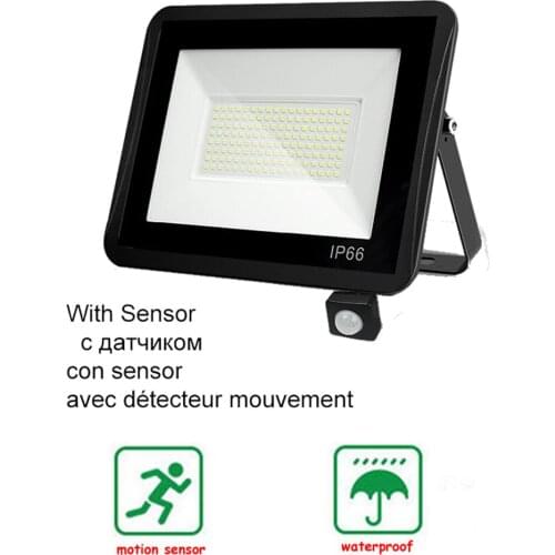 220V 10-100W LED FloodLight Spotlight Exterior Street wall reflector Light Garden Lamp LED Lights Body Induction Motion Sensor L