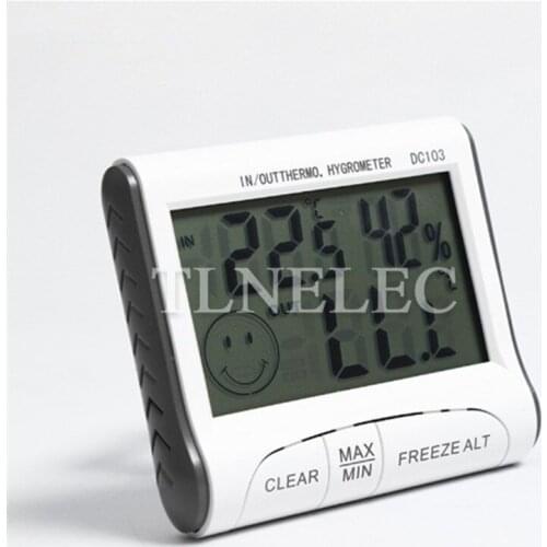 Indoor and Outdoor Digital Thermometer and Hygrometer with Clock and Date Portable Frost Report with Probe Thermometer