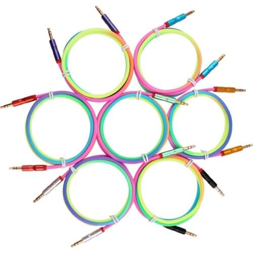 1M Gold Plated Plug 3.5mm Jack Aux Audio Cable Adapter for Car Smartphone Headphone Speaker Computer Laptop Wire AUX Cord 300pcs