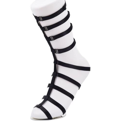 1 Pair Body Stocking Foot Harness Fetish Foot Garters Womens Fetish Garters Belt Foot Bondage Leg Harness Goth Clothes