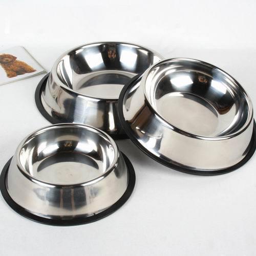 1 Piece Stainless Steel Standard Pet Dog Puppy Cat Food Drink Water Bowl Dish