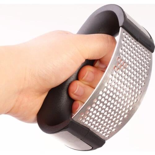 1Pc Multi-Function Manual Garlic Presser Curved Grinding Slicer Chopper Stainless Steel Garlic Presses Kitchen Accessories