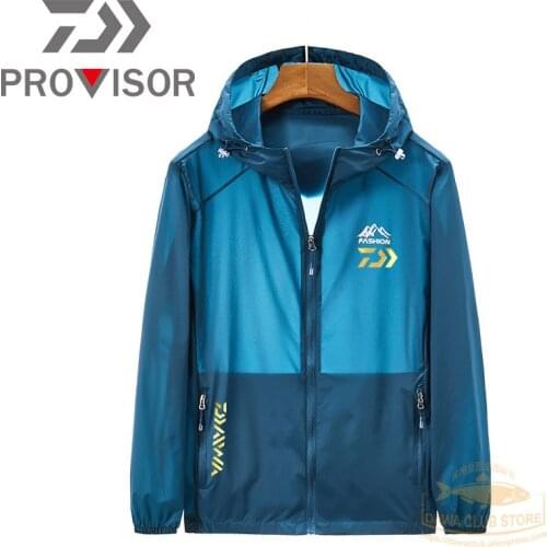 2021 DAWA Fishing Jacket Outdoor Cycling Sun Protection Coat Unisex Mountaineering Anti-UV Hooded Coat DAWA Quick Dry Coat