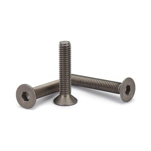 3pcs M4 TA2 titanium alloy Allen countersunk screws hex socket flat head mechanical bolts bolt DIN7991 6mm-30mm length