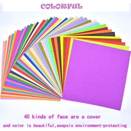 40Pcs Felts Non woven DIY Toys Gift Colorful Manual Felt Cloth Polyester Tablecloth Hand Crafts For Sewing Dolls Crafts